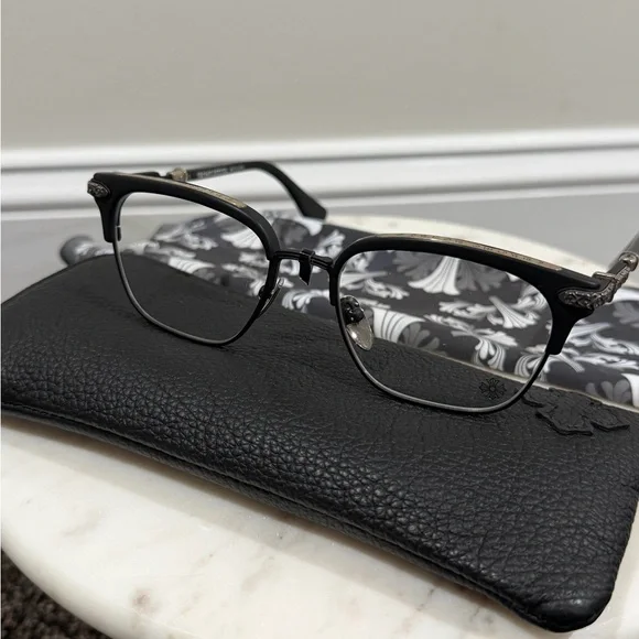 Chrome Hearts Vertical Smile II Black/Silver Glasses